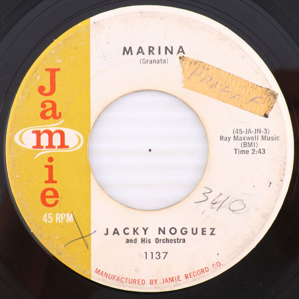 Jacky Noguez - Marina / Adonis - 1959 45 rpm 7" Single Vinyl Record Jamie – 1137